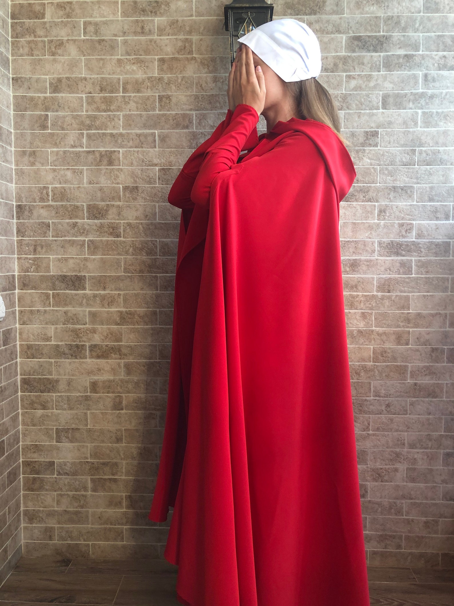 Handmaids Tale Costume Cloak Mask Cap Wings the Handmaids Tale Costume