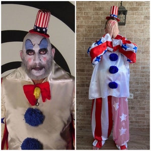 Capitán Spaulding Disfraz de casa 1000 cadáveres Disfraz de payaso Disfraz de Halloween Disfraz de circo Disfraz de miedo Disfraz de payaso Cosplay Casa 1000