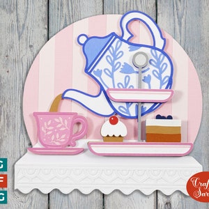 High Tea SVG | Arquivo de corte 3D em camadas High Tea