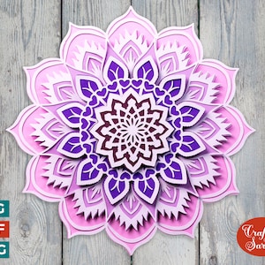 Mandala SVG File | Layered Mandala Cutting File