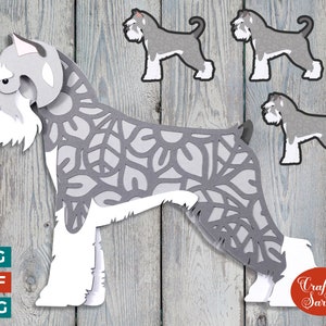 Schnauzer Dog SVG | Layered Schnauzer Cutting File