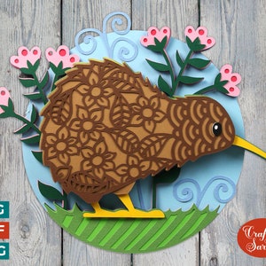 File SVG Kiwi / File di taglio a strati di uccelli kiwi