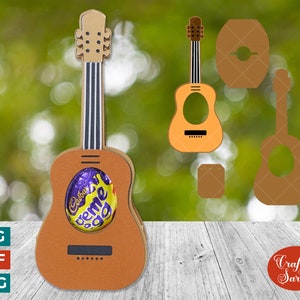 Gitaareihouder SVG | Chocolade-eierhouder voor paasgitaar