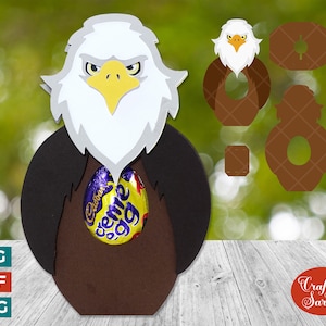 Eagle Egg Holder SVG | Easter Eagle Chocolate Egg Holder