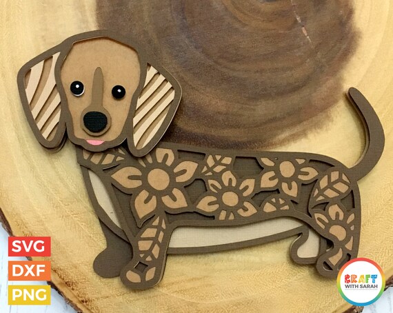 Download Dachshund Svg Layered Sausage Dog Cutting File Etsy