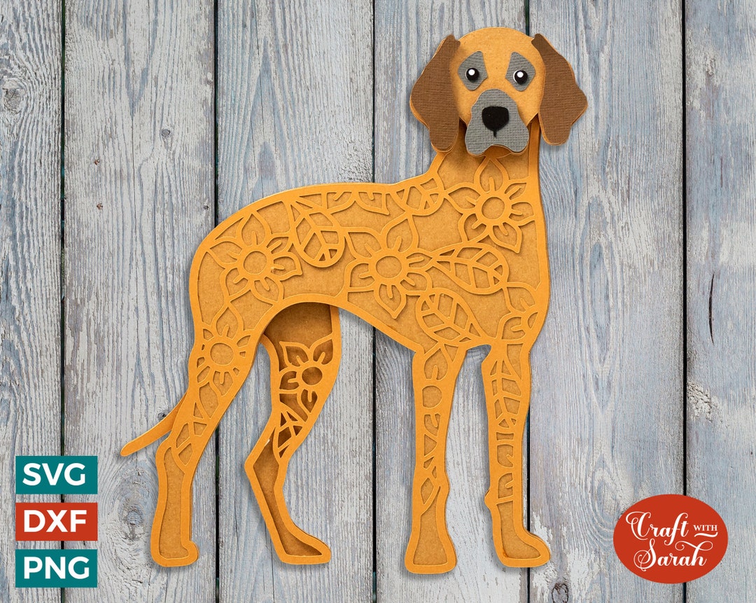 Rhodesian Ridgeback SVG | Layered Rhodesian Ridgeback Dog Cutting File ...