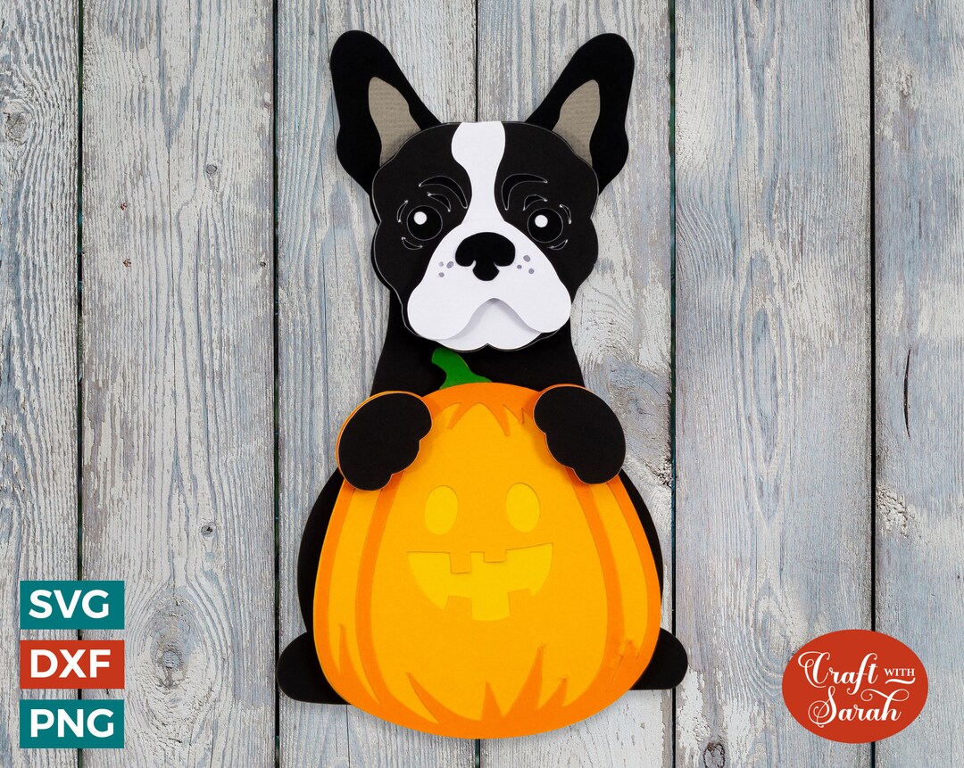 French Bulldog Pumpkin SVG Frenchie Pumpkin for Halloween Etsy