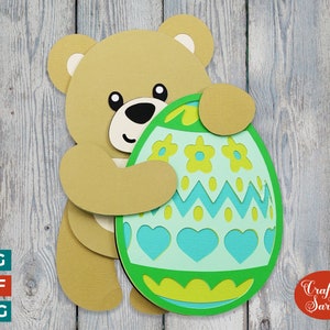 Oster-Teddybär SVG (männlich) | 3D Oster SVG