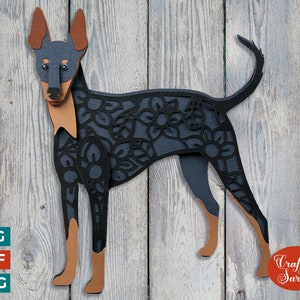 Manchester Terrier SVG | Layered Manchester Terrier Dog Cutting File