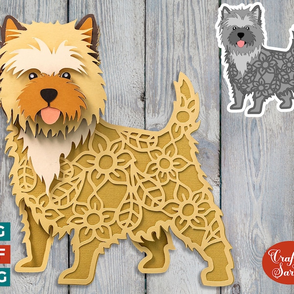 Cairn Terrier SVG | Layered Cairn Terrier Cutting File