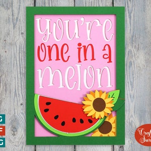 Ein in einer Melone SVG | Beliebige Anlass Grüße Karte SVG-Datei