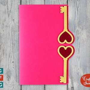 Valentines Day Greetings Card | Side Edge Valentines Day Card SVG