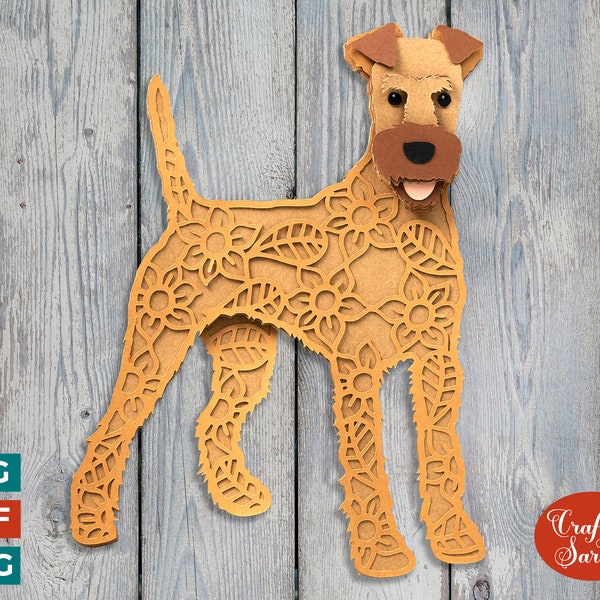 Irish Terrier SVG | Layered Irish Terrier Dog Cutting File