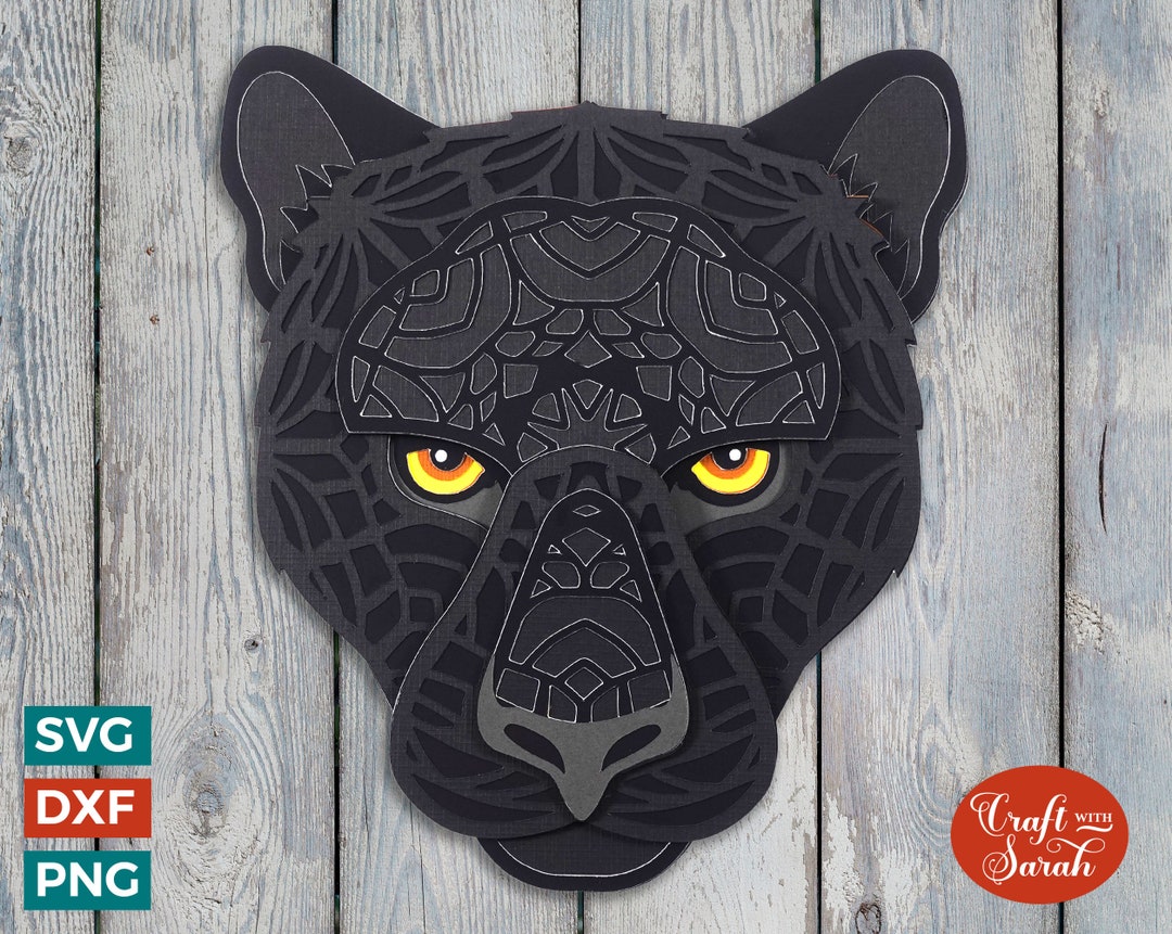 Mandala Panther Head SVG 3D Panther SVG - Etsy