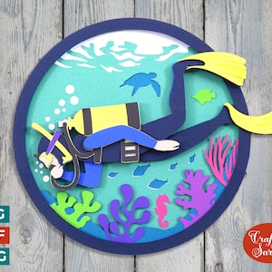 Plongeur sous-marin SVG | Lime superposée pour tuba Scuba Diver