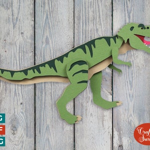 Tyrannosaurus Rex SVG | Layered T-Rex Dinosaur Cutting File