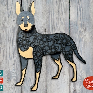Kelpie SVG | Layered Australian Kelpie Dog Cutting File