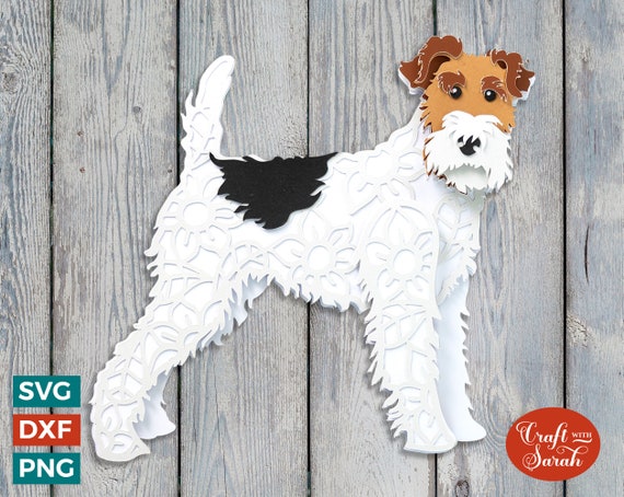 Fox Terrier SVG Layered Wire Fox Terrier Cutting File Etsy Denmark