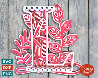 Letter L 3D Alphabet SVG for Cricut, 3D SVG Letters L Monogram