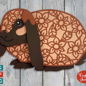 Lapin SVG | Lime à découper en couches pour lapin