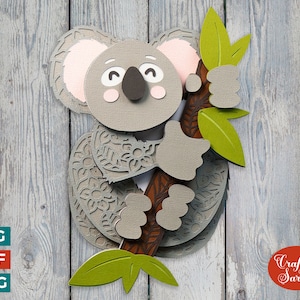 Koala SVG File | Layered Koala Bear Cutting File