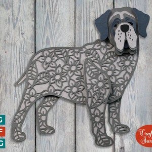Neapolitan Mastiff SVG | Layered Neapolitan Mastiff Dog Cutting File