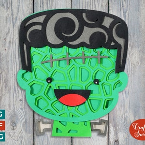 Cute Frankenstein SVG | Halloween Monster Layered Cutting File