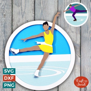 Patinage sur glace SVG | Lime de patinage artistique homme et femme
