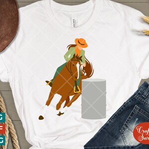 Barrel Racing Horse SVG | Female Race Horse Rider Vinyl Cutting File