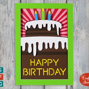 grande carte de voeux de gâteau | Carte d'anniversaire gros gâteau