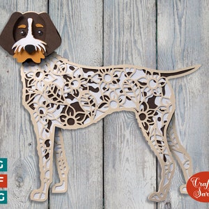 Pointer Dog SVG | Layered Wire Haired Pointer Cutting File