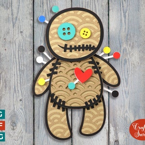 Voodoo Doll SVG | Layered Halloween Voodoo Doll Cutting File