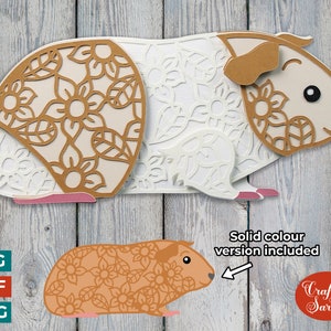 Guinea Pig SVG | Layered Short Fur Guinea Pig Cutting File