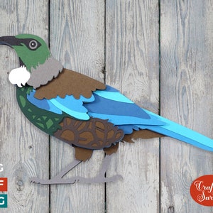 Tui Bird SVG | Layered Tui Bird Cutting File