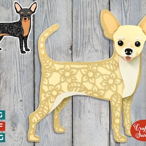 Chihuahua Dog SVG | Layered Short Hair Chihuahua Cutting File