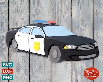 Police Car SVG | Cop Car SVG for Cardstock | 3D Vehicle