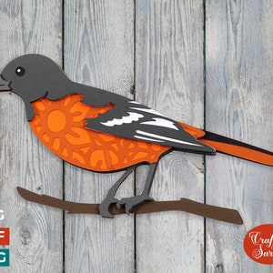 Pirol Vogel SVG | Layered Oriole Schneidedatei