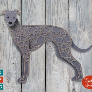 File di taglio SVG per levriero italiano / Whippet a strati SVG