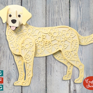 Labrador SVG | Layered Labrador Retriever Dog Cutting File