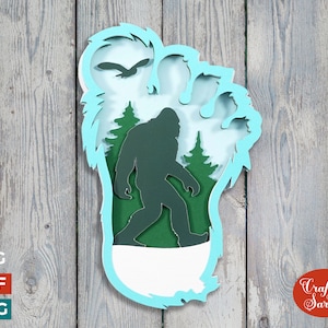 Bigfoot SVG | 3D Mythical Bigfoot Cutting File