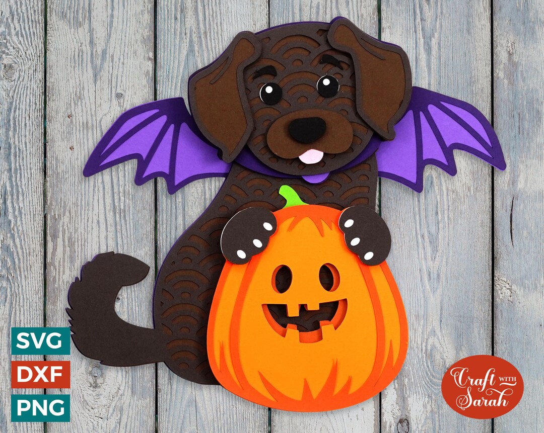 Halloween Dog With Wings SVG | Layered Spooky Puppy SVG - Etsy