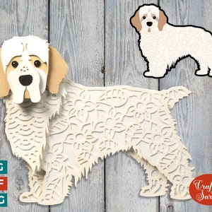 Clumber Spaniel SVG | Layered Clumber Spaniel Cutting File