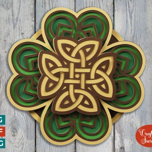 File SVG Mandala celtico / File di taglio Mandala celtico a strati