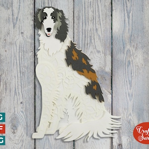 Silken Windhound SVG | Layered Silken Windhound Sighthound Cutting File