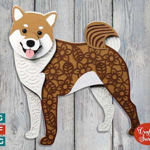 Shiba Inu SVG | Layered Shiba Inu Dog Cutting File