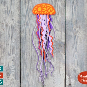 Jellyfish SVG | Layered Jellyfish Cutting File