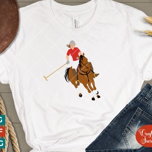 Polo Player SVG | Vinyl Female Polo Horse Rider Cutting File