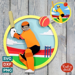Cricket SVG | Arquivos de corte de batedores de críquete masculinos e femininos