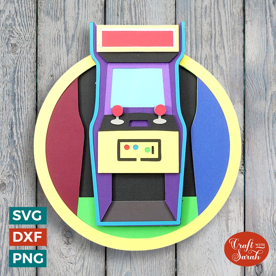 Arcade Machine SVG | Layered Arcade Game Cutting File - Etsy UK