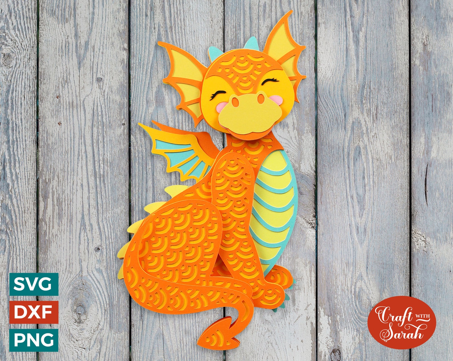 Dragon SVG | Layered Cute Baby Dragon Cutting File - Etsy UK